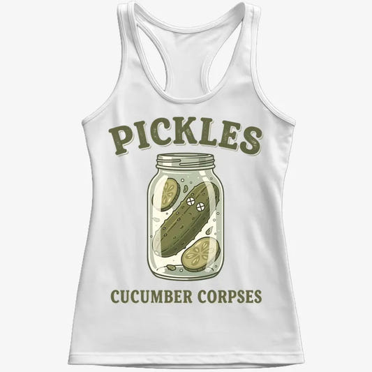 Pickles Are Cucumber Corpses T-Shirt-Women's Tank Top-Snow