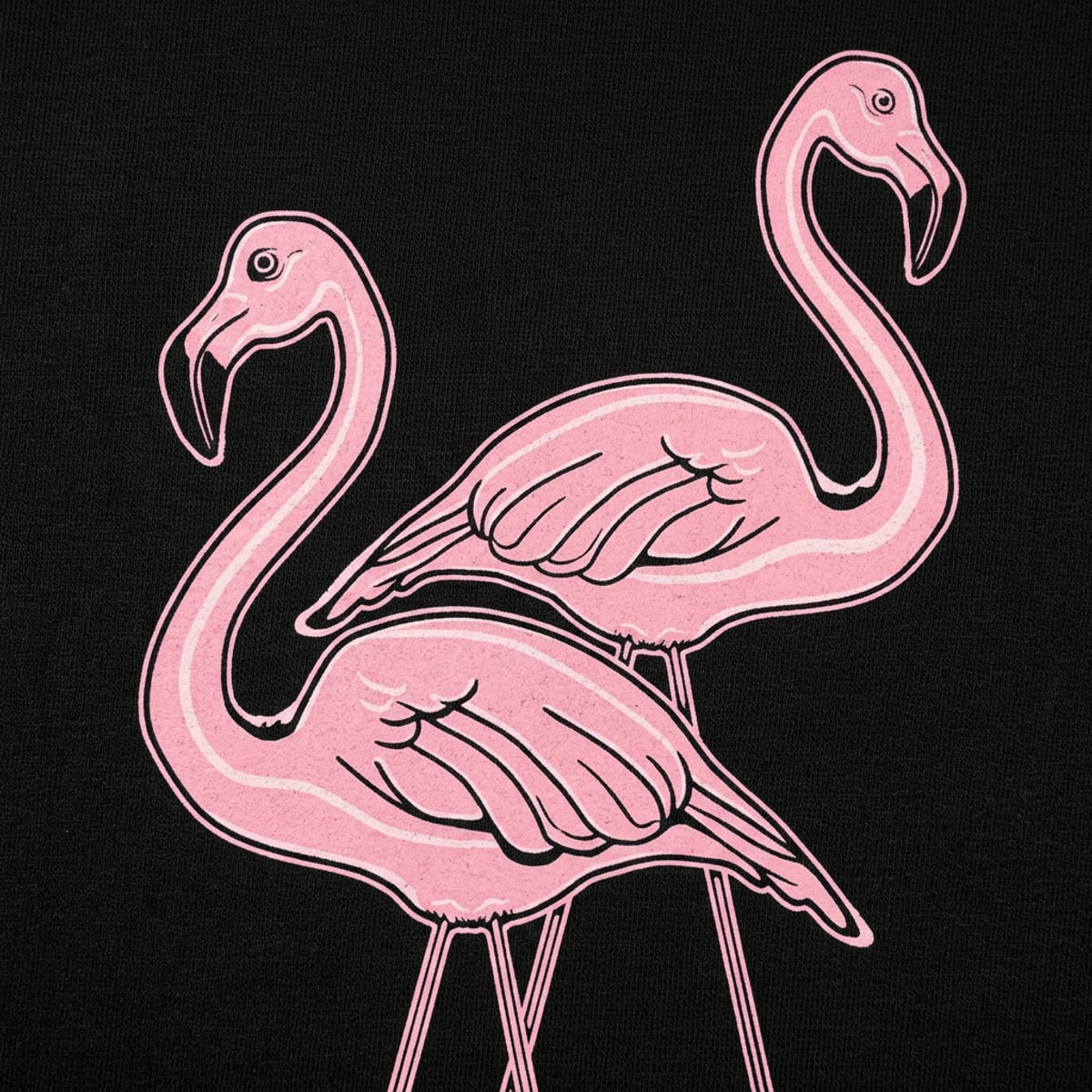 Pink Flamingos Plastic Lawn Ornaments detail