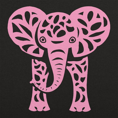 Pink Elephant - Ornamental Mosaic Elephant Design