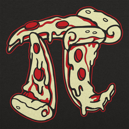 Pizza Pi Symbol Made of Pizza Slices graphic tee design