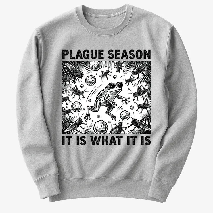Plague Season: It Is What It Is-Sweater-Gray Heather