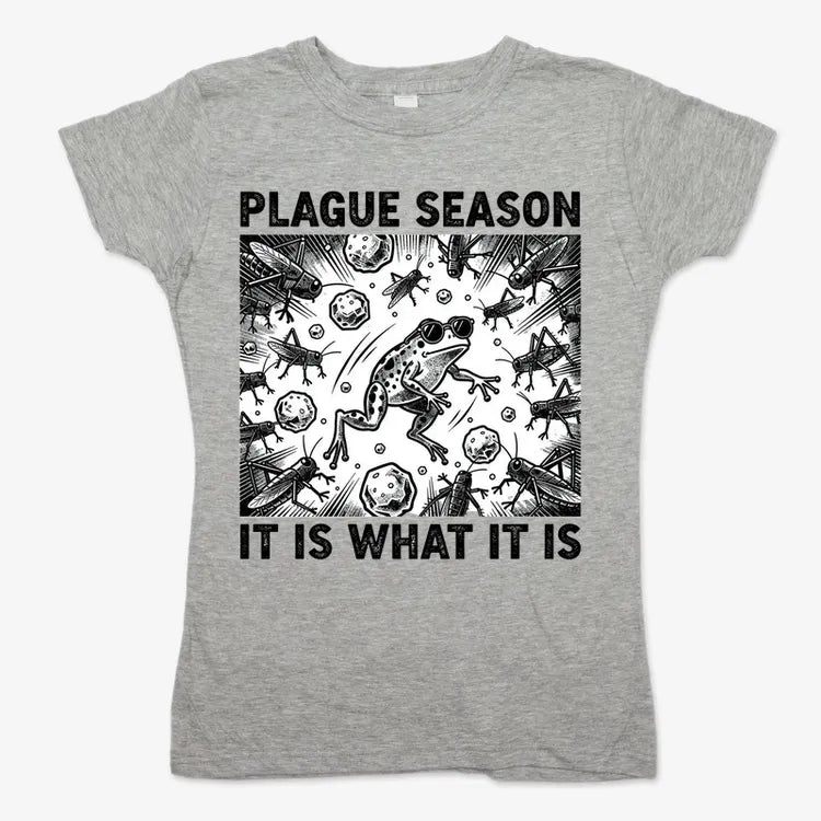 Plague Season: It Is What It Is-Women's T-Shirt-Gray Granite