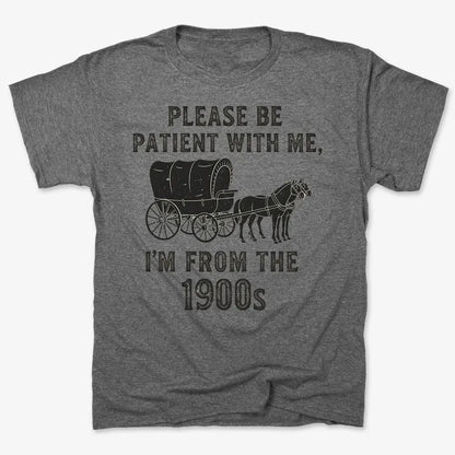 Please Be Patient, I'm From the 1900s-Men's T-Shirt-Charcoal Heather