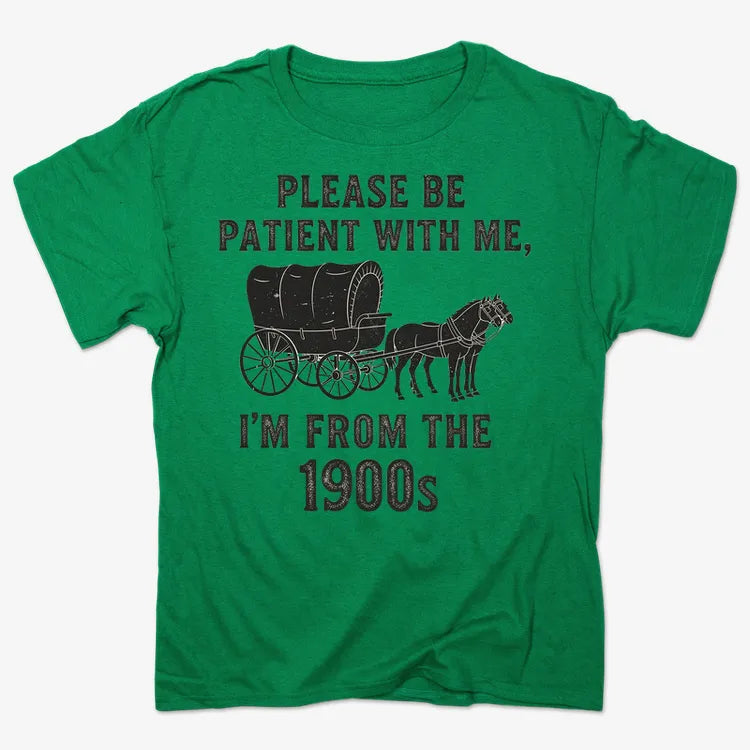 Please Be Patient, I'm From the 1900s-Men's T-Shirt-Kelly Green Heather