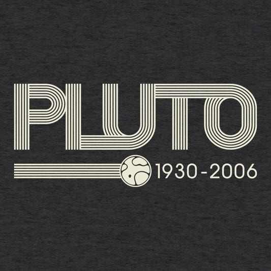 Pluto Memorial Dwarf Planet Tribute 1930-2006 graphic tee design