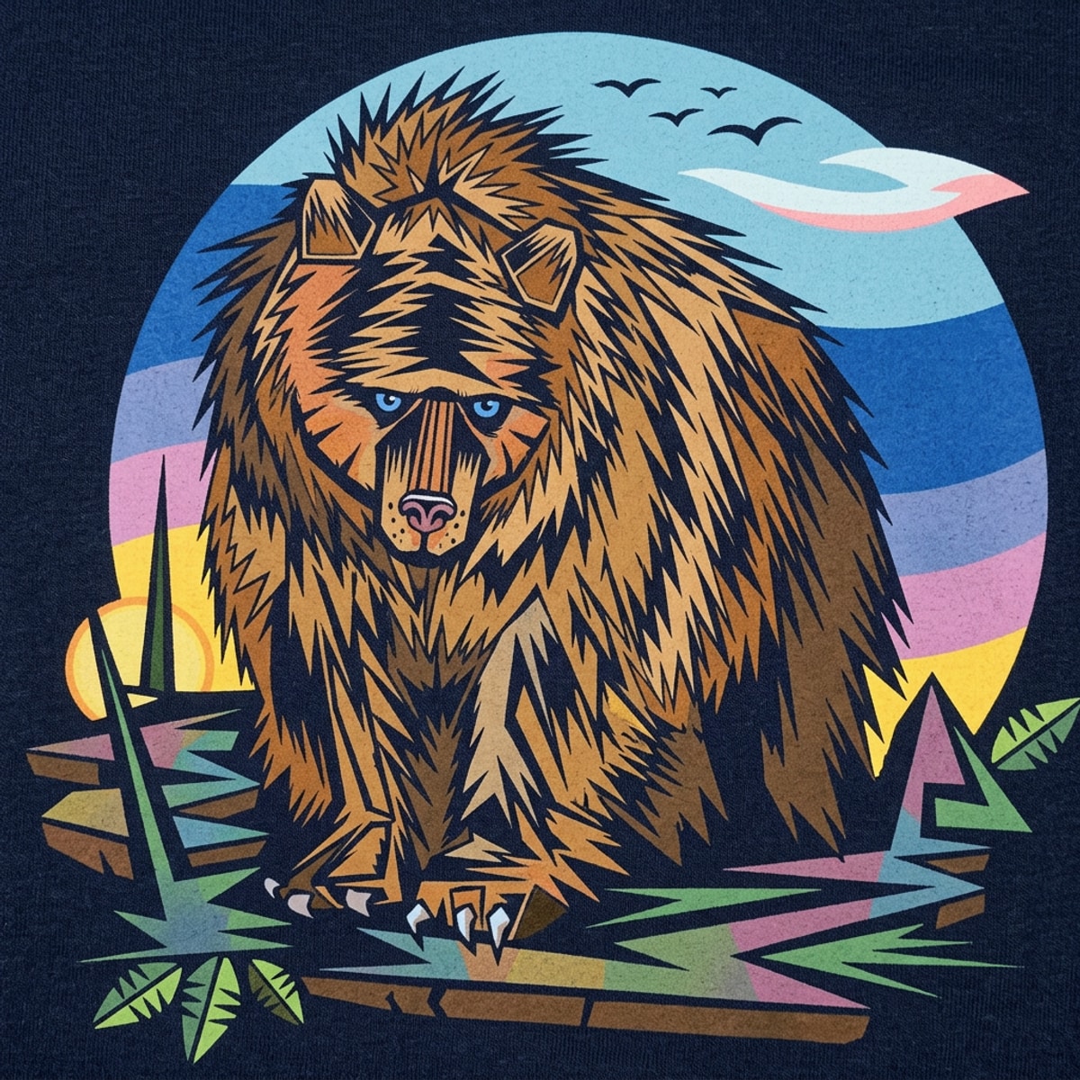 Polygon Bear Full Color detail