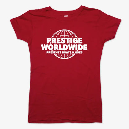 Prestige Worldwide Presents-Women's T-Shirt-Deep Red