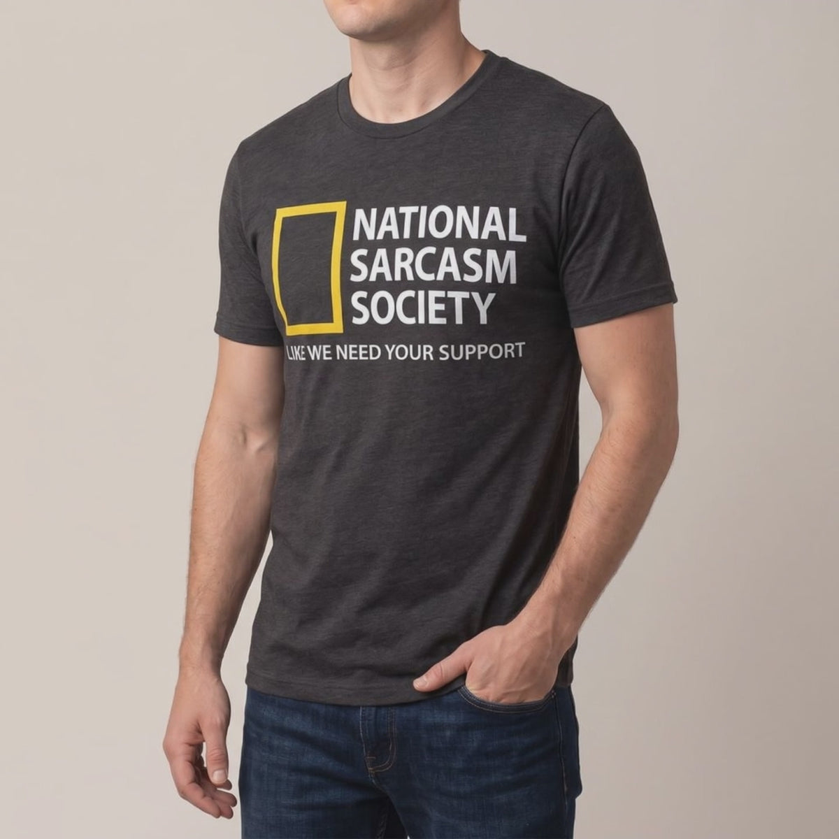 National Sarcasm Society, Like We Need Your Support - On-model closeup video