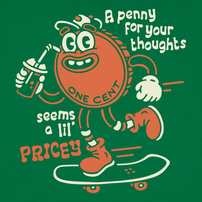 Pricey Penny - Retro Cartoon Penny Skateboarding