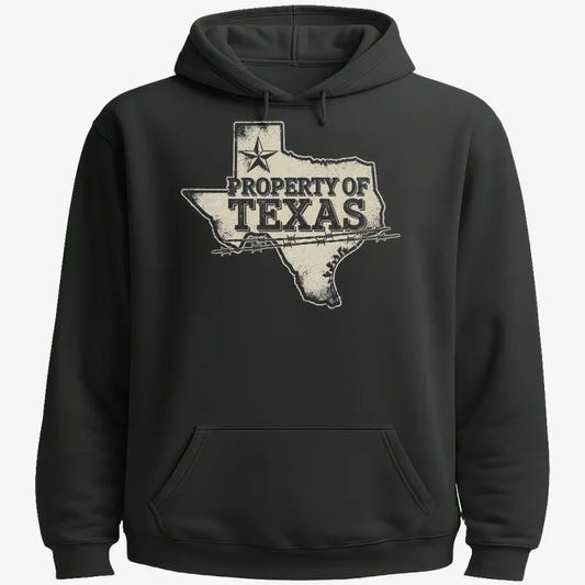 Property of Texas-Hoodie-Black