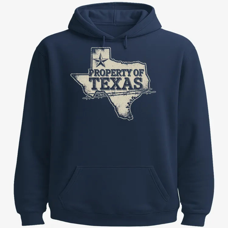 Property of Texas-Hoodie-Navy Blue