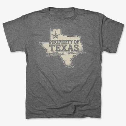 Property of Texas-Men's T-Shirt-Charcoal Heather