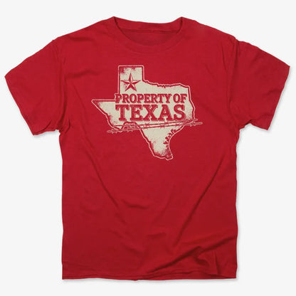 Property of Texas-Men's T-Shirt-Red