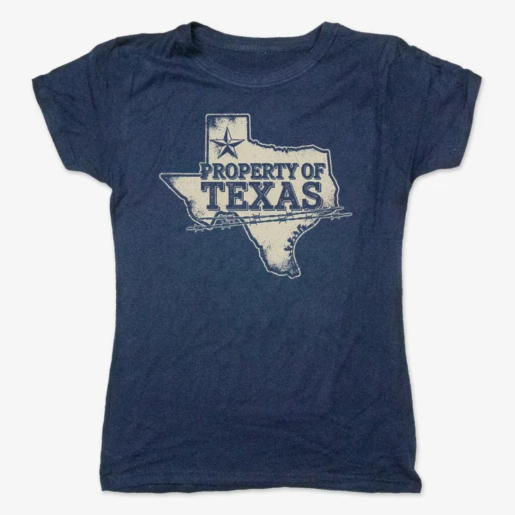 Property of Texas-Women's T-Shirt-True Navy