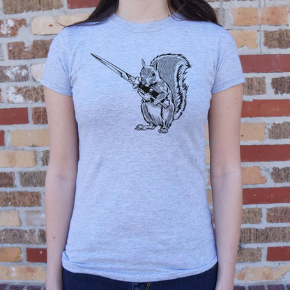 Protect Your Nuts Squirrel with Knife