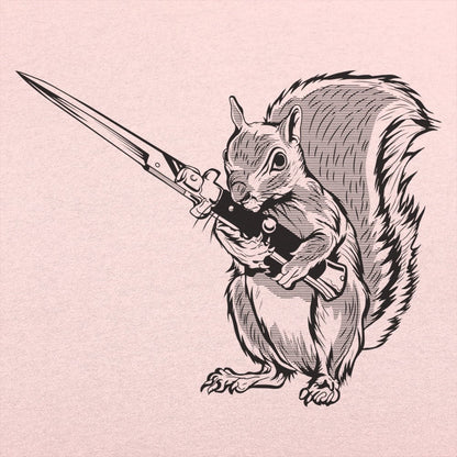 Protect Your Nuts Squirrel with Knife