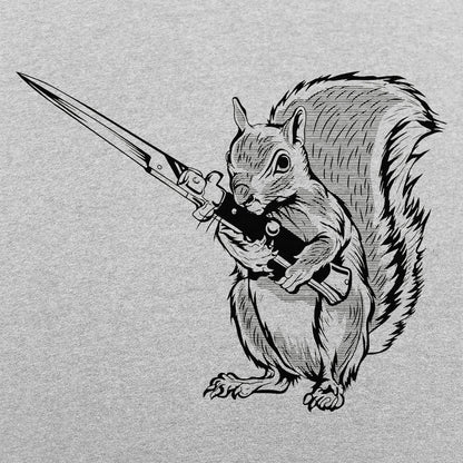 Protect Your Nuts Squirrel with Knife