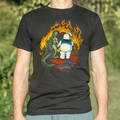 A Puft Zilla Moment Giant Marshmallow and Lizard Monsters Full Color