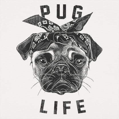 Pug Life Gangster Pug Dog with Bandana