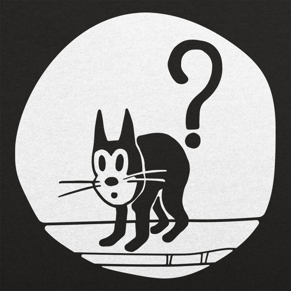 Question Cat Arched Black Kitty Under a Question Mark – 6DollarShirts
