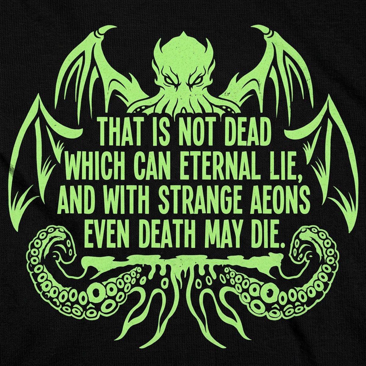 Quoth The Necronomicon Cosmic Horror Cthulhu Monster Quote detail