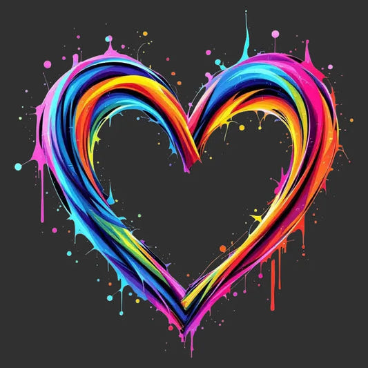 Rainbow Heartbeat Tee graphic tee design