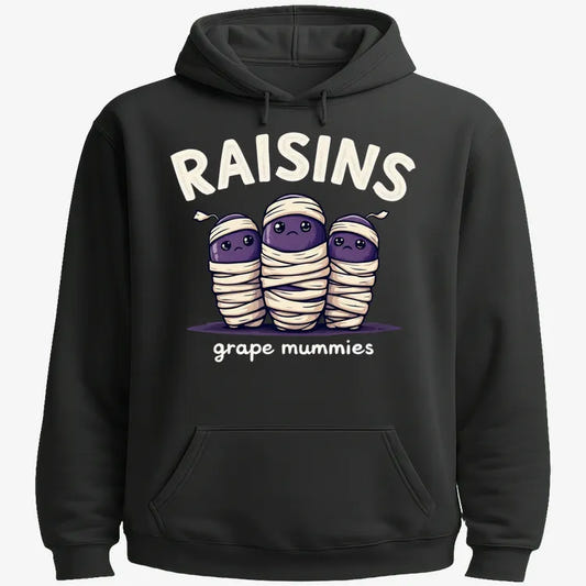 Raisins Grape Mummies-Hoodie-Black