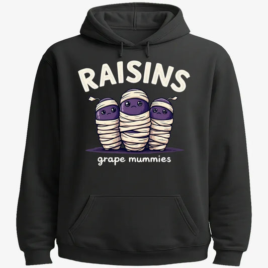 Raisins Grape Mummies-Hoodie-Black