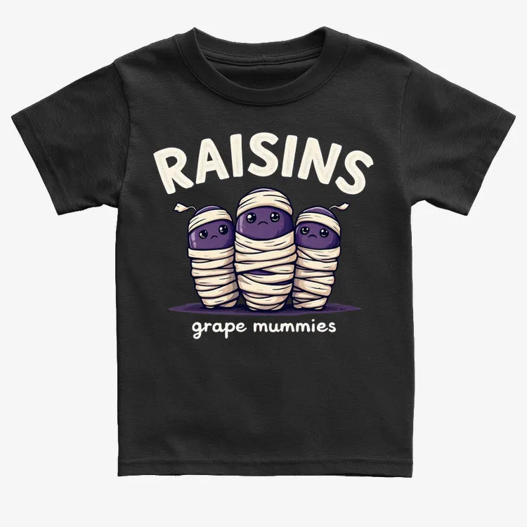 Raisins Grape Mummies-Kids T-Shirt-Black