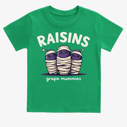 Raisins Grape Mummies-Kids T-Shirt-Green