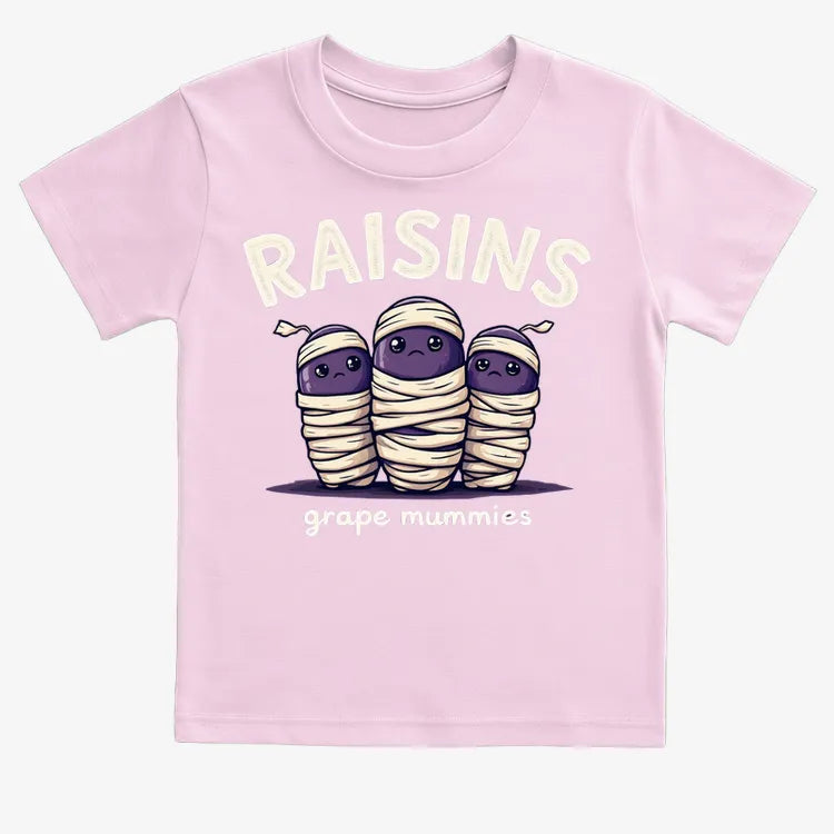 Raisins Grape Mummies-Kids T-Shirt-Pink