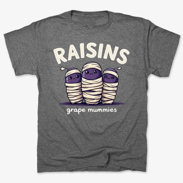 Raisins Grape Mummies-Men's T-Shirt-Charcoal Heather