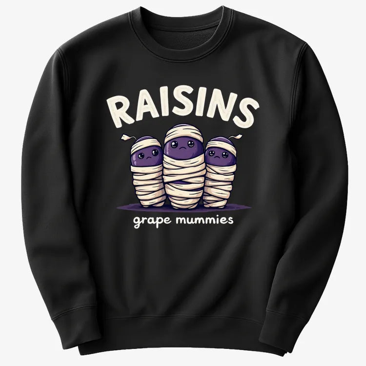 Raisins Grape Mummies-Sweater-Black