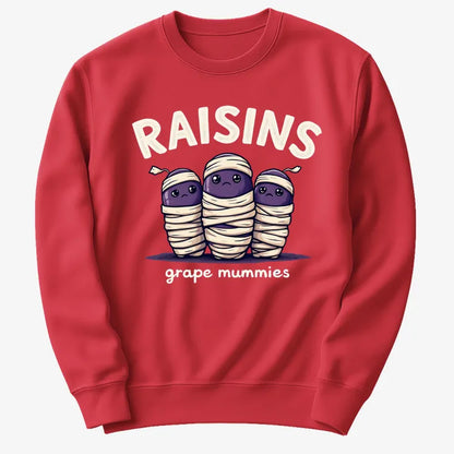 Raisins Grape Mummies-Sweater-Red