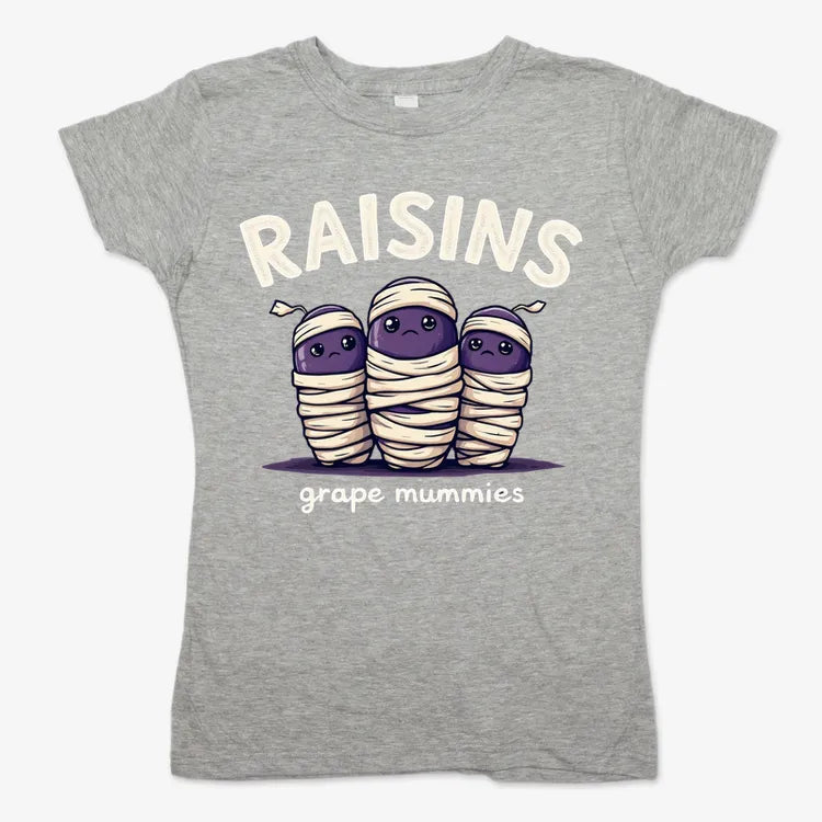 Raisins Grape Mummies-Women's T-Shirt-Gray Granite