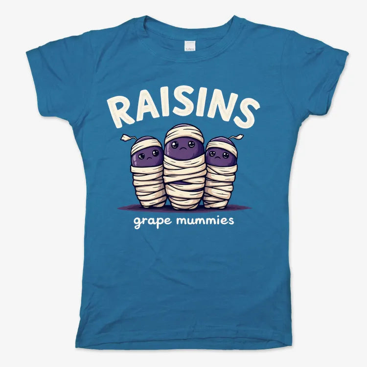Raisins Grape Mummies-Women's T-Shirt-Sky Blue