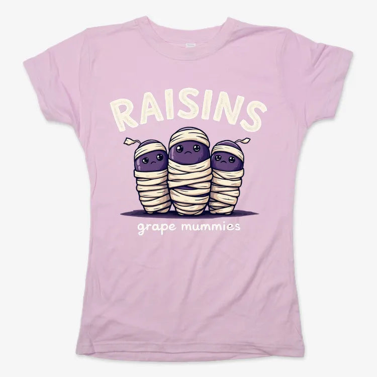 Raisins Grape Mummies-Women's T-Shirt-Soft Pink