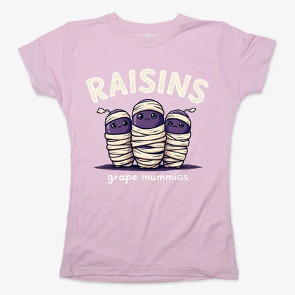 Raisins Grape Mummies-Women's T-Shirt-Soft Pink