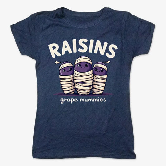 Raisins Grape Mummies-Women's T-Shirt-True Navy