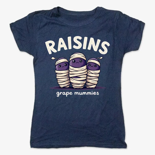 Raisins Grape Mummies-Women's T-Shirt-True Navy