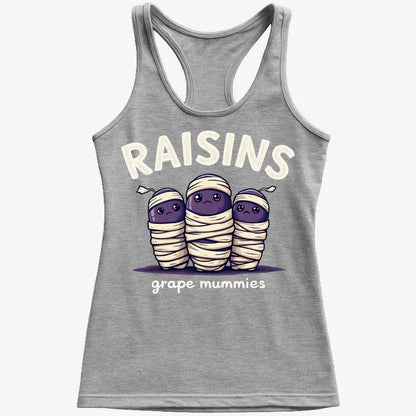 Raisins Grape Mummies-Women's Tank Top-Gray Granite