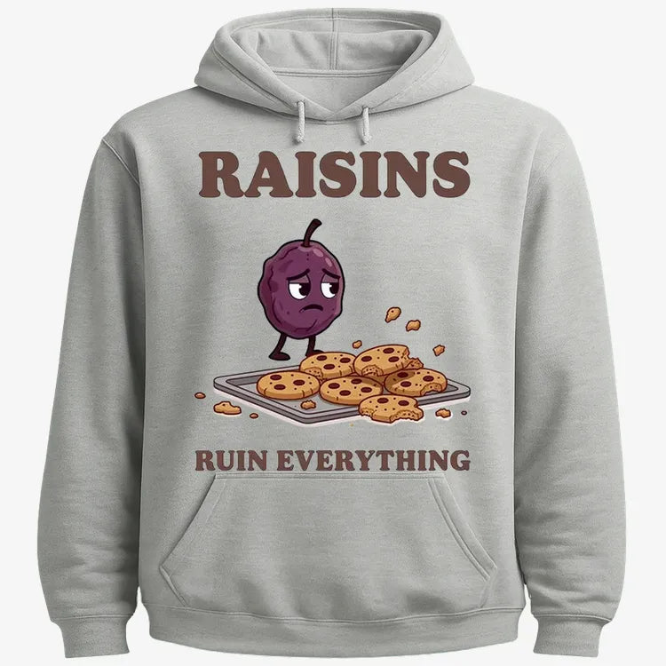 Raisins Ruined Everything T-Shirt-Hoodie-Gray Heather