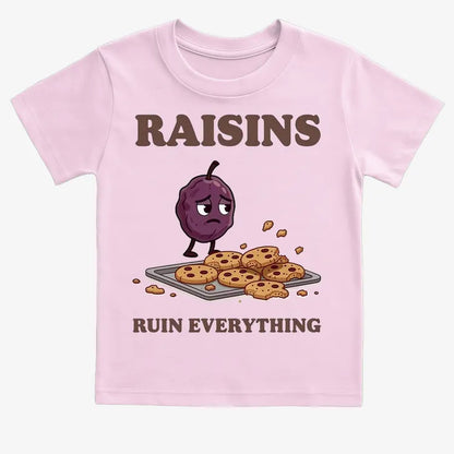 Raisins Ruined Everything T-Shirt-Kids T-Shirt-Pink