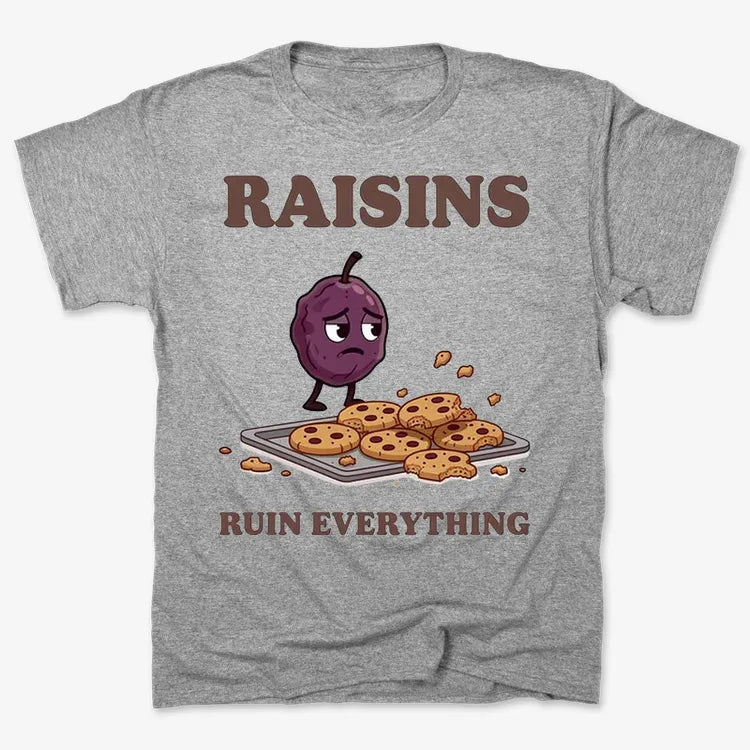 Raisins Ruined Everything T-Shirt-Men's T-Shirt-Gray Heather