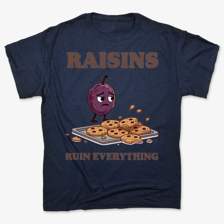 Raisins Ruined Everything T-Shirt-Men's T-Shirt-Navy Blue
