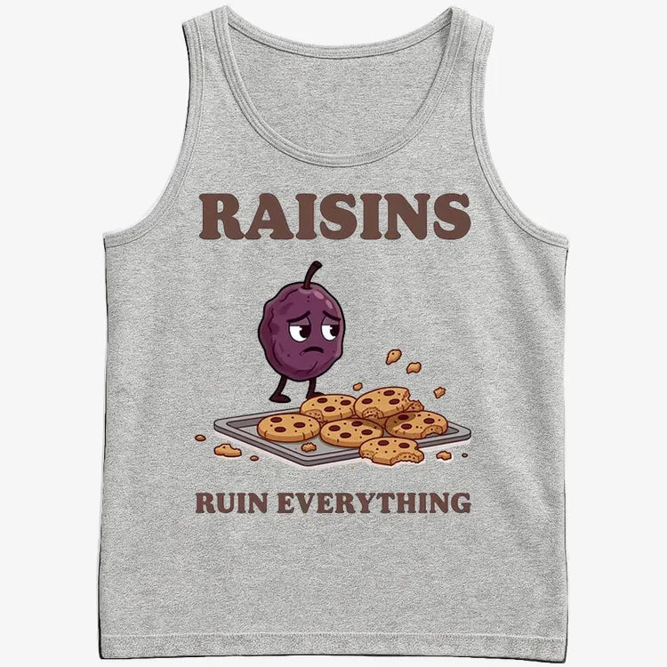 Raisins Ruined Everything T-Shirt-Men's Tank Top-Gray Heather
