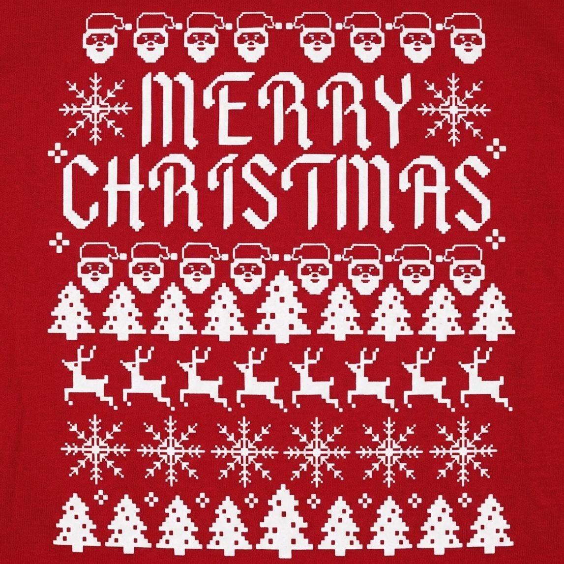 Merry Christmas Ugly Sweater detail