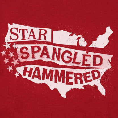 Star-Spangled Hammered USA 4th of July Drinking Design detail