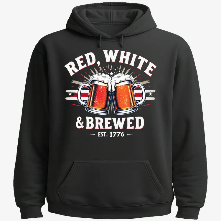 Red, White & Brewed Celebration-Hoodie-Black