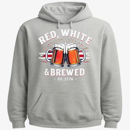 Red, White & Brewed Celebration-Hoodie-Gray Heather